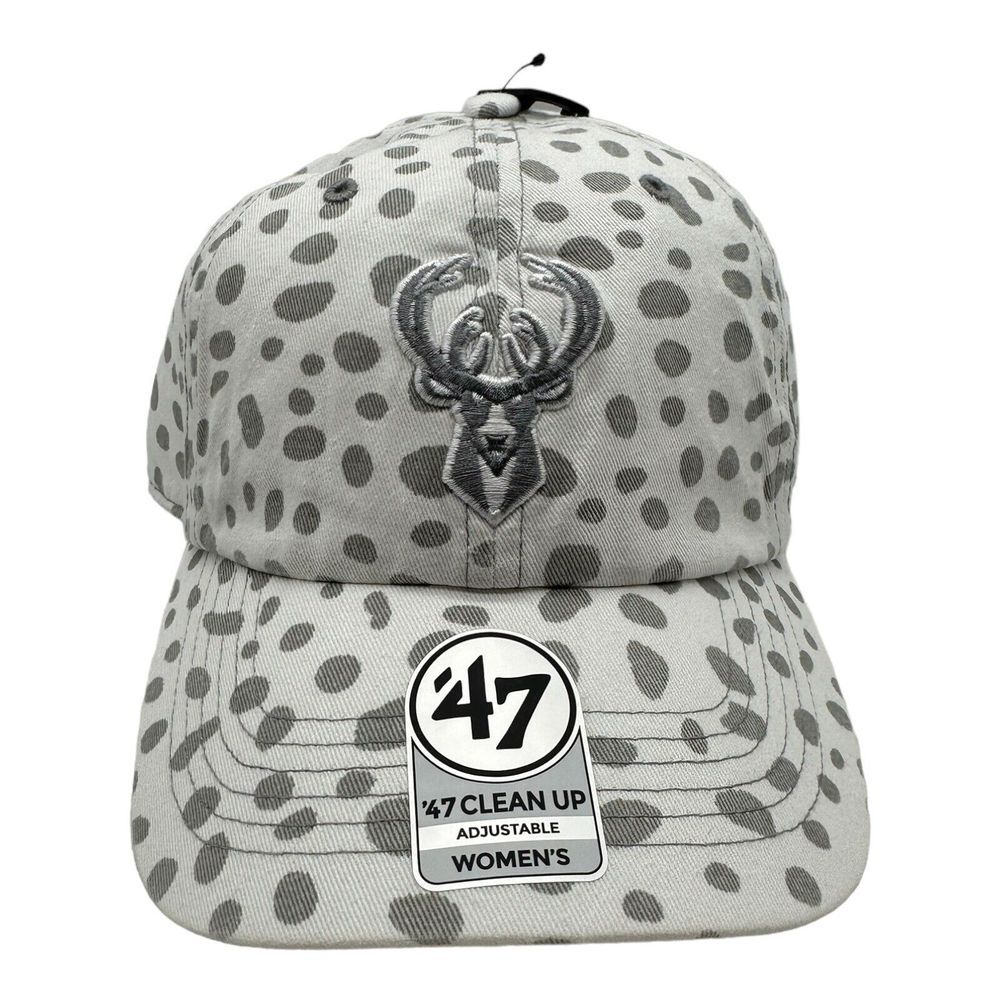 '47 Brand Clean Up Milwaukee Bucks NBA Cheetah Leopard Print Hat Cap Women's NWT